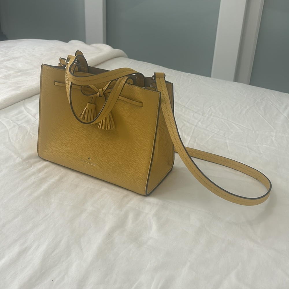 Kate Spade Purse - Small Satchel - Hayes Crossbody -Mustard - Picture 2 of 4
